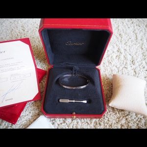 Authentic Cartier Love Bracelet, SM (White Gold)